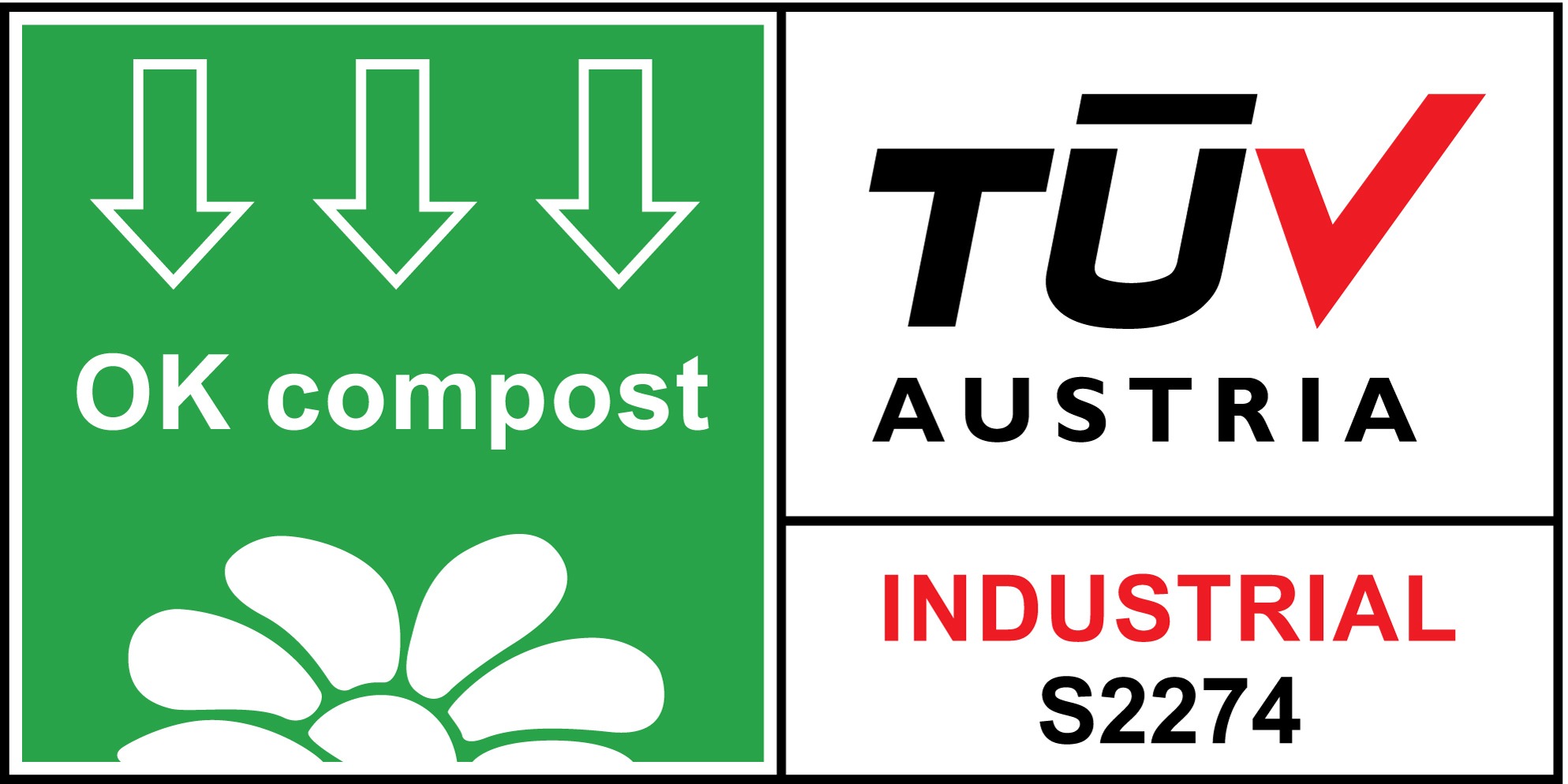 ADBioplastics - Sello OK compost de TÜV Austria.